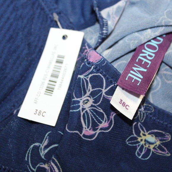 Adore Me.   Purple Floral Lace Corset w/ Leg Straps. Sz. 38C - Picture 9 of 9